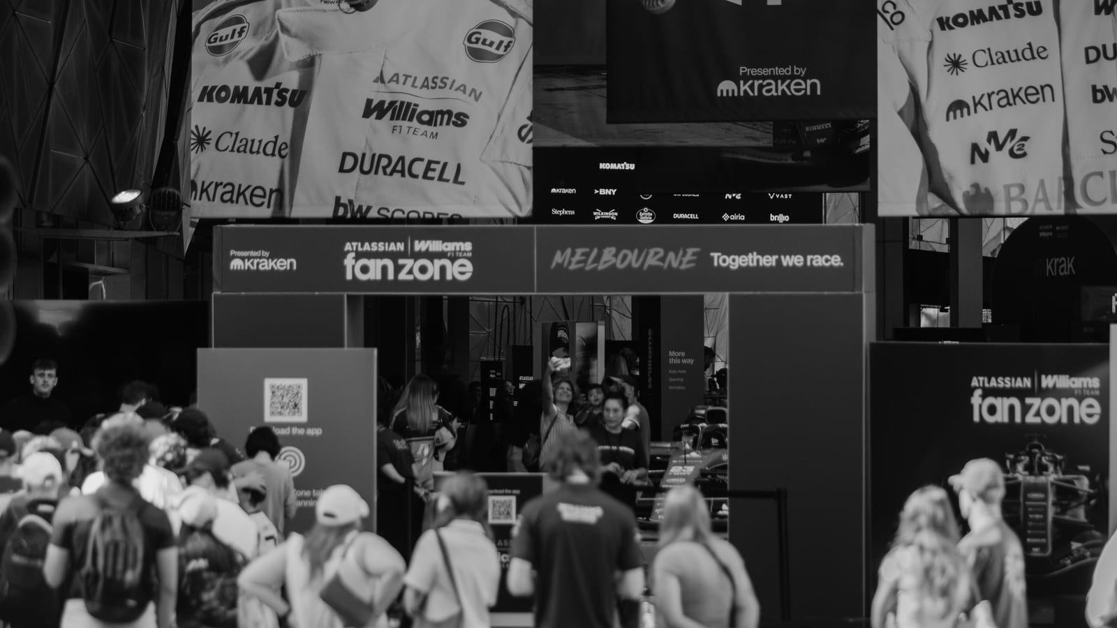 Fan zone sponsor banners
