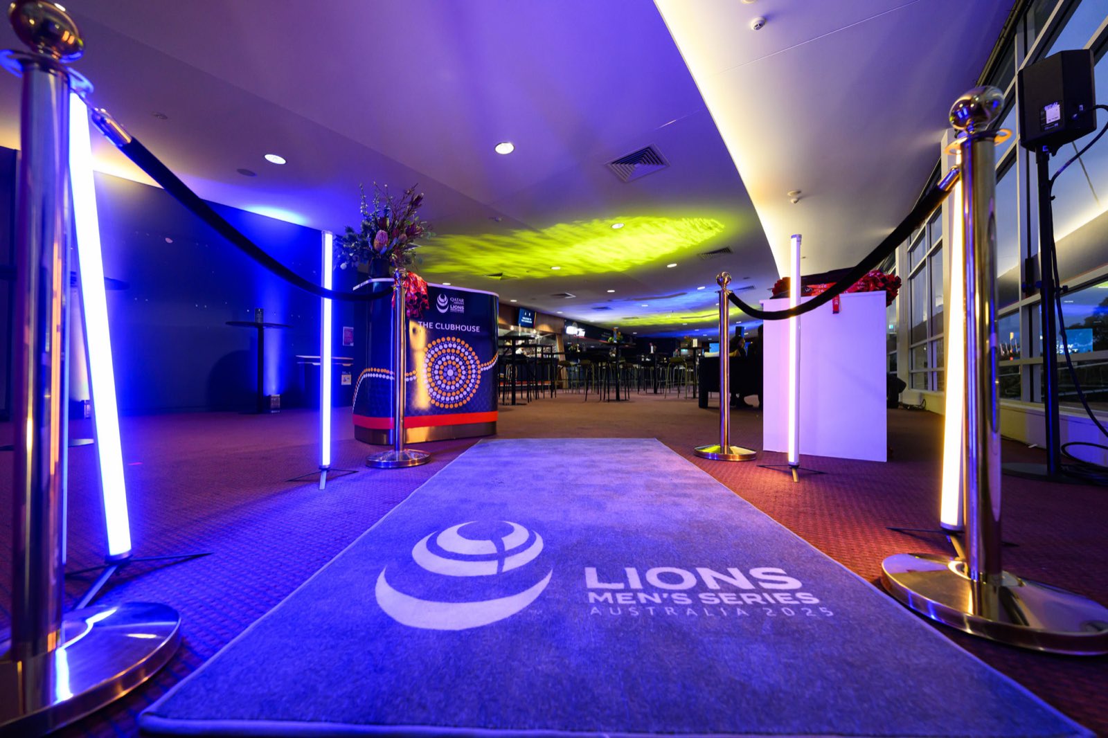 Branded carpet runner & rope line